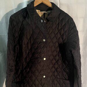 LL Bean Women's Quilted Riding Jacket in black size Large